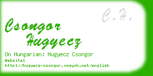 csongor hugyecz business card